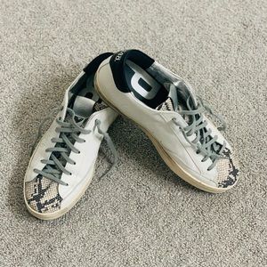 P448 low-top snakeskin sneakers